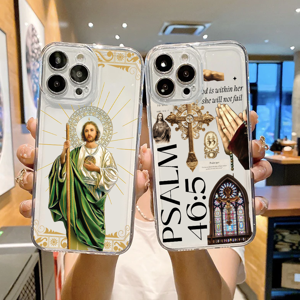 Saint Jesus Print Clear Phone  - đánh giá và giá Phone Cases Jesus