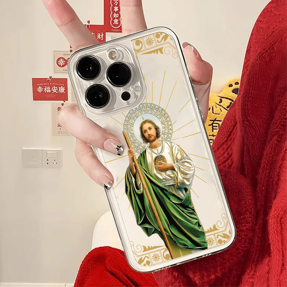 Saint Jesus Print Clear Phone  - đánh giá và giá Phone Cases Jesus