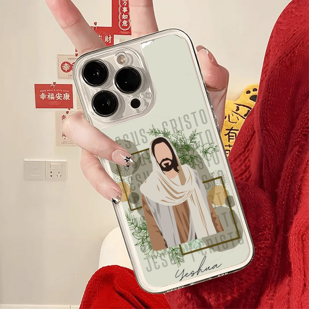 Saint Jesus Print Clear Phone  - đánh giá và giá Phone Cases Jesus