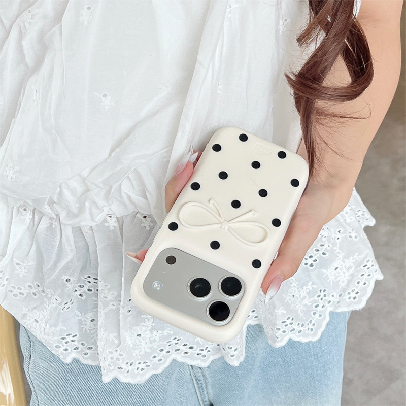 Korean 3D White Bowknot Black  - đánh giá và giá Phone Cases Korean