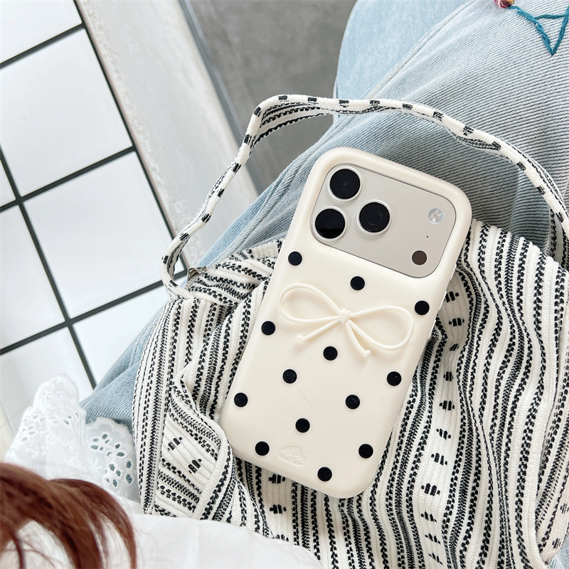 Korean 3D White Bowknot Black  - đánh giá và giá Phone Cases Korean