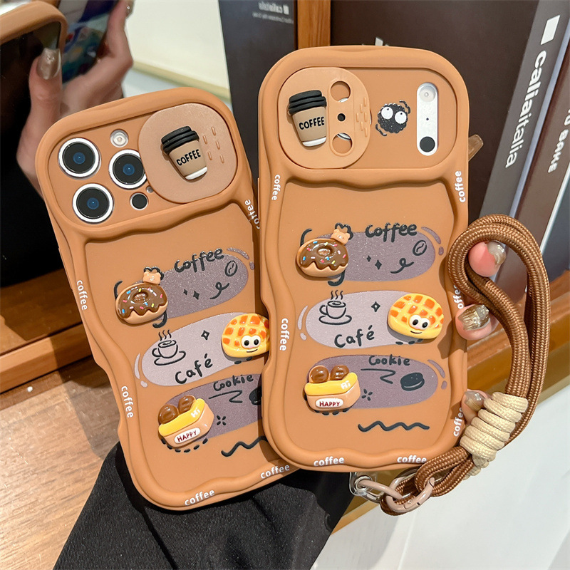 3D Cartoon Bread With Wrist St - đánh giá và giá Phone Cases That Cover The Camera