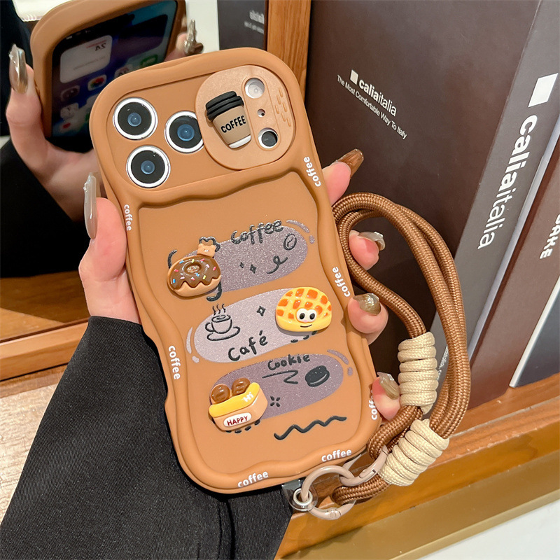 3D Cartoon Bread With Wrist St - đánh giá và giá Phone Cases That Cover The Camera