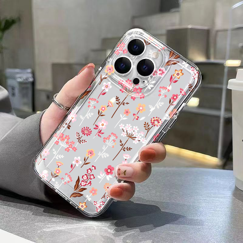 White Pink Floral Transparent  - đánh giá và giá Phone Cases Pink