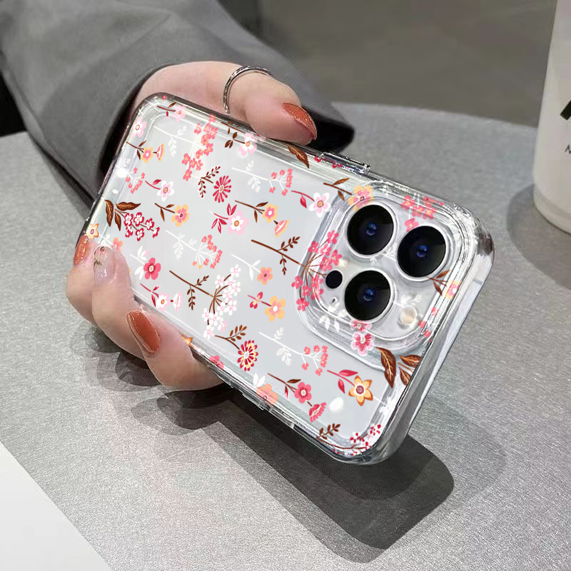 White Pink Floral Transparent  - đánh giá và giá Phone Cases Pink