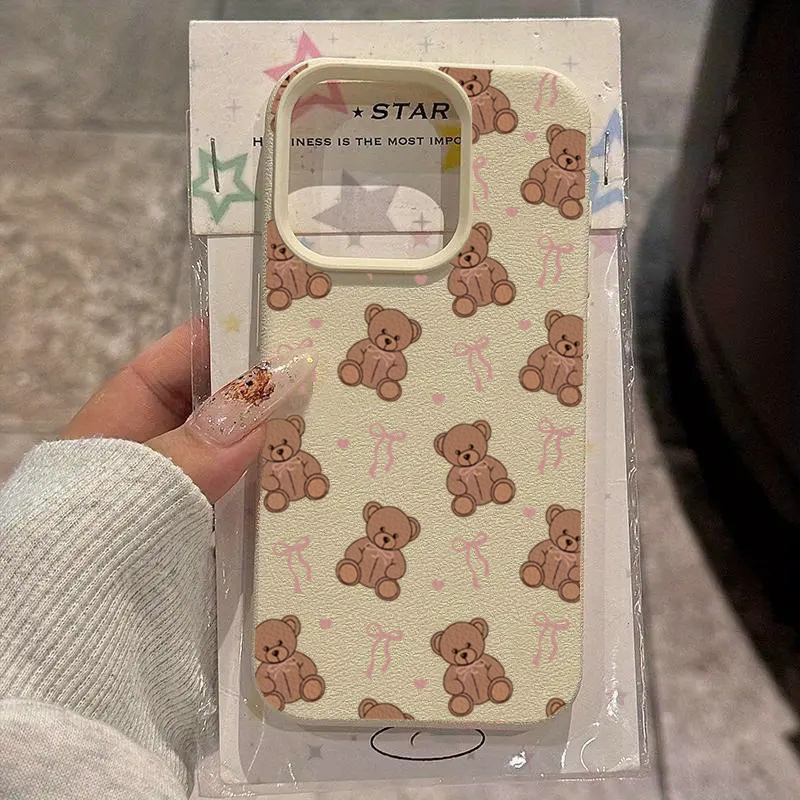 Cute Bow Tie Bear Lichee Patte - đánh giá và giá Phone Cases Girls