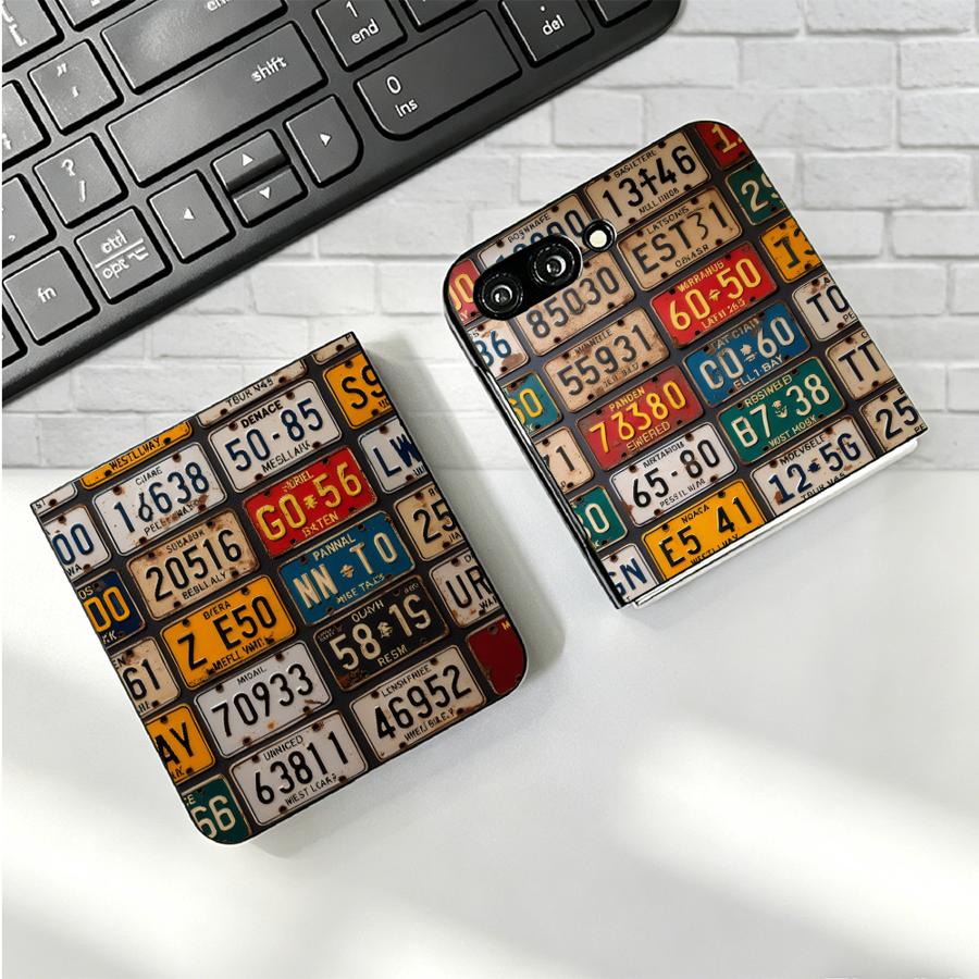 Retro License Plate Phone Cove - đánh giá và giá Phone Cases Z Flip 5