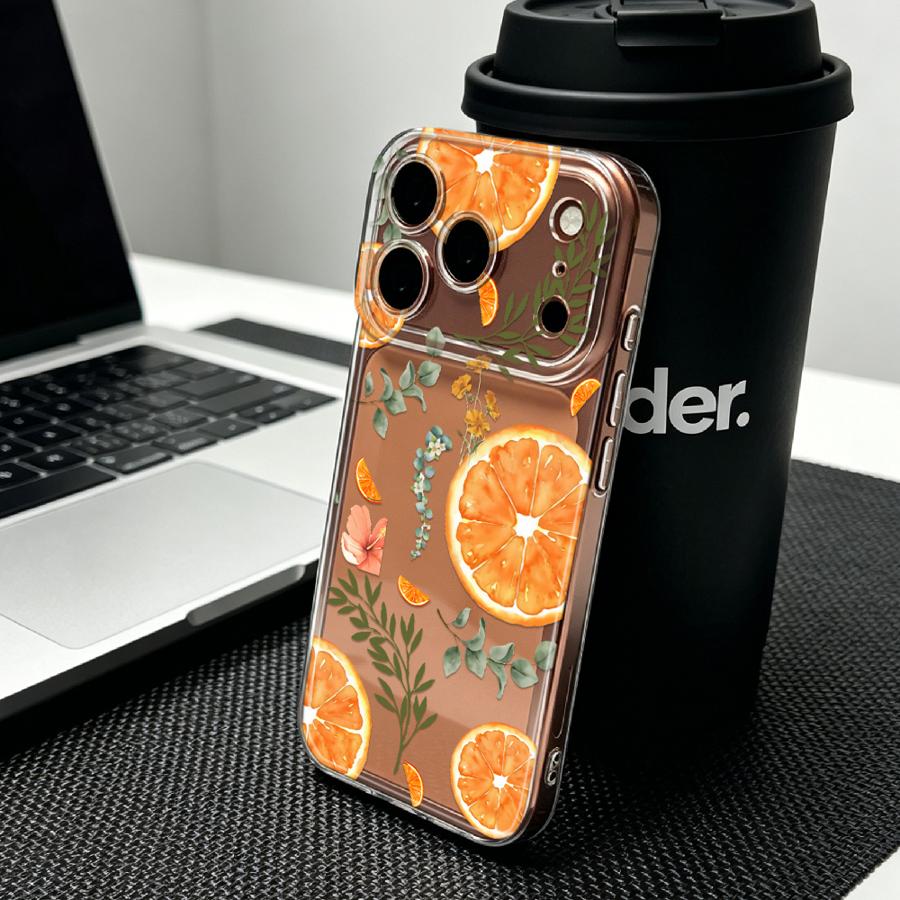 Orange Slice And Leaf Print So - đánh giá và giá Phone Cases Orange