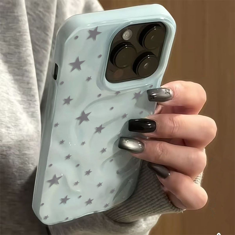 Minimalist Gray-Blue Star Wave - đánh giá và giá Phone Cases Korean