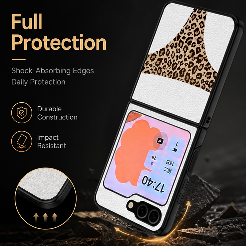 Sexy Leopard Print Pattern PU  - đánh giá và giá Phone Cases Z Flip 5