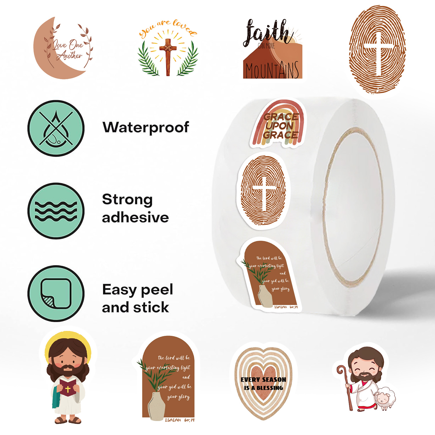 500PCS  Christian Jesus Roll D - đánh giá và giá Phone Cases Jesus