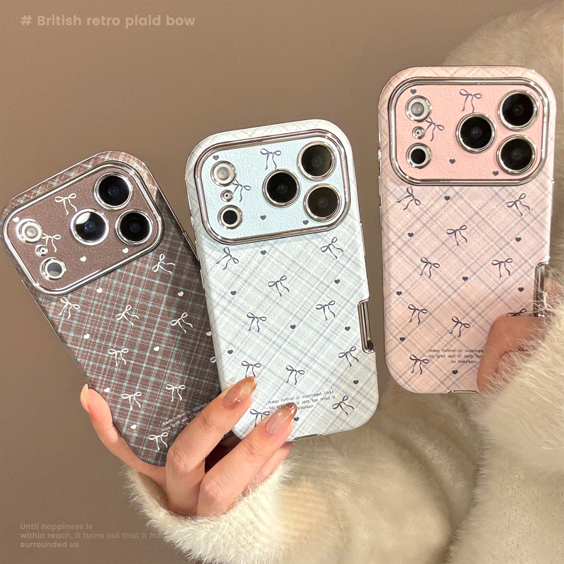 Korean Retro Plaid Grid Patter - đánh giá và giá Phone Cases Korean