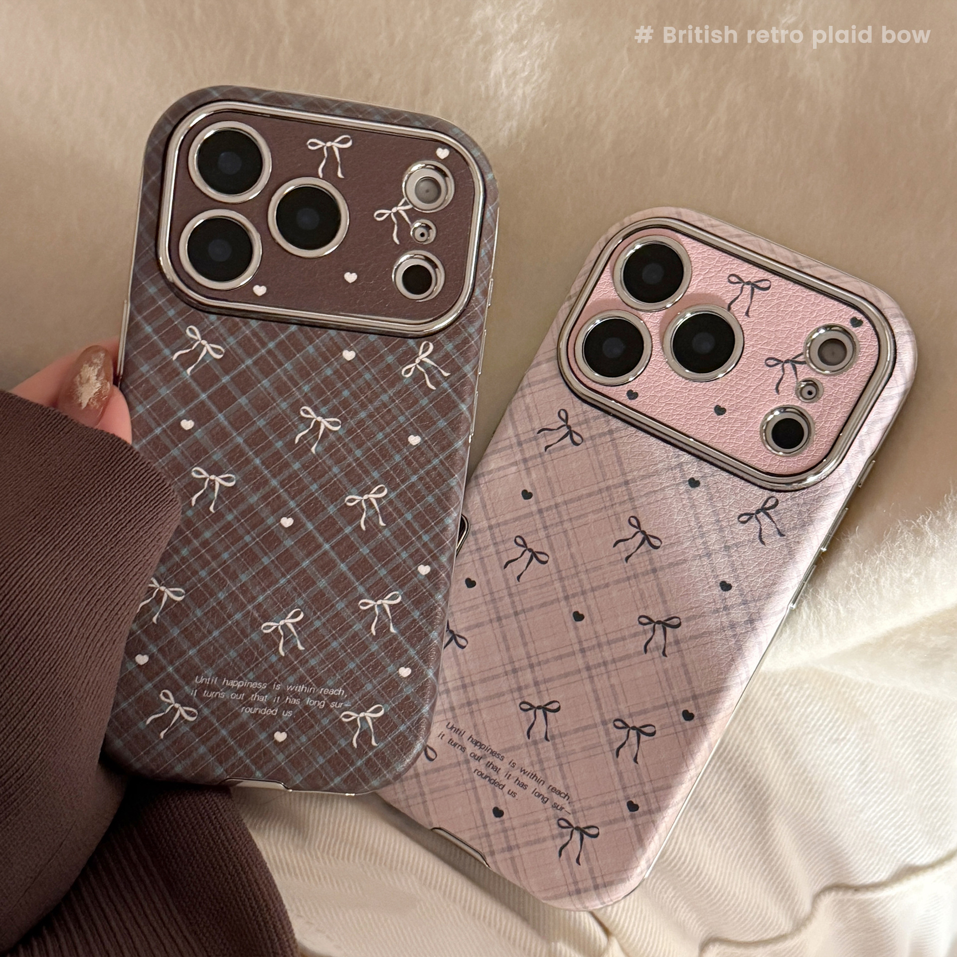 Korean Retro Plaid Grid Patter - đánh giá và giá Phone Cases Korean
