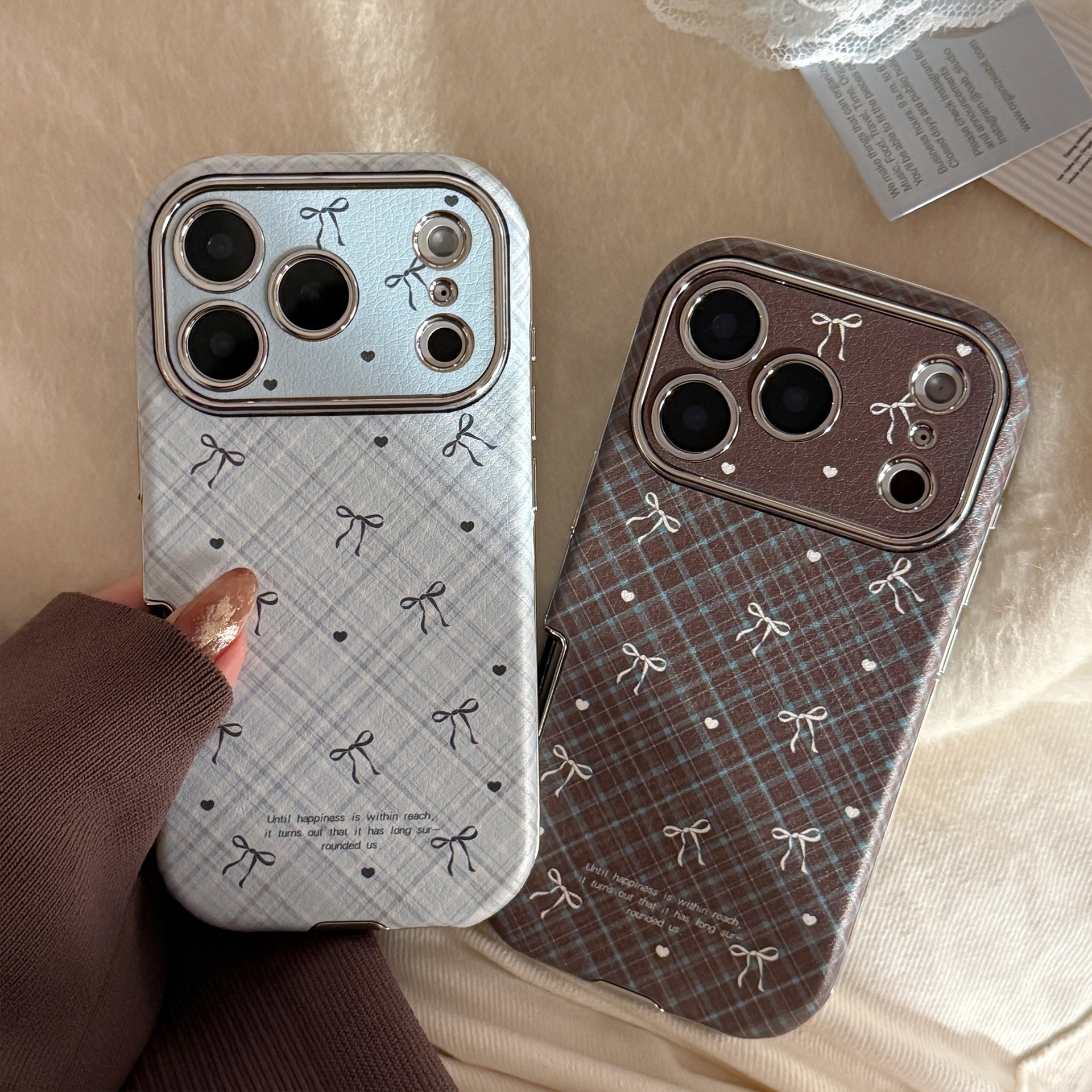Korean Retro Plaid Grid Patter - đánh giá và giá Phone Cases Korean