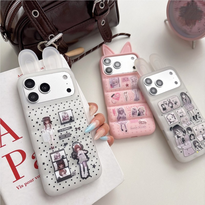 Japanese Y2K Cute Bunny Ear Ph - đánh giá và giá Phone Cases Girls