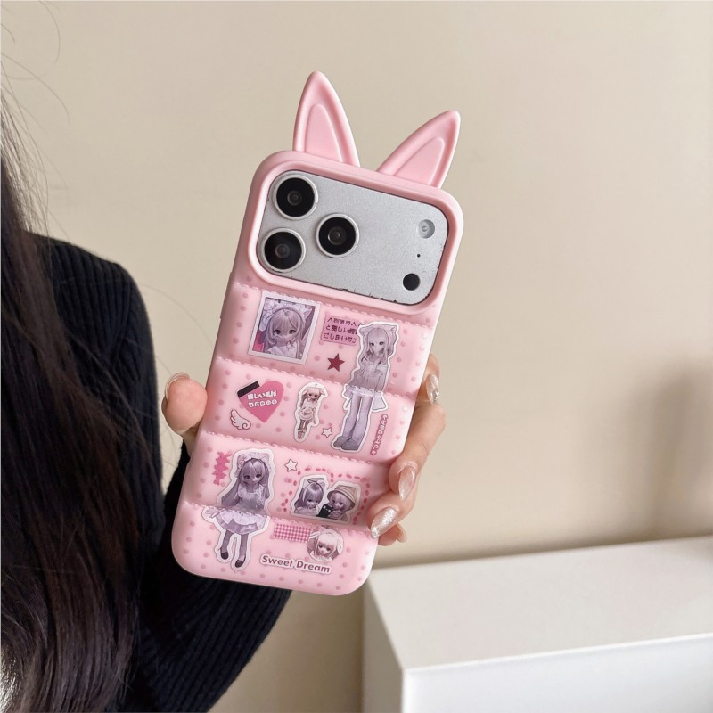 Japanese Y2K Cute Bunny Ear Ph - đánh giá và giá Phone Cases Girls